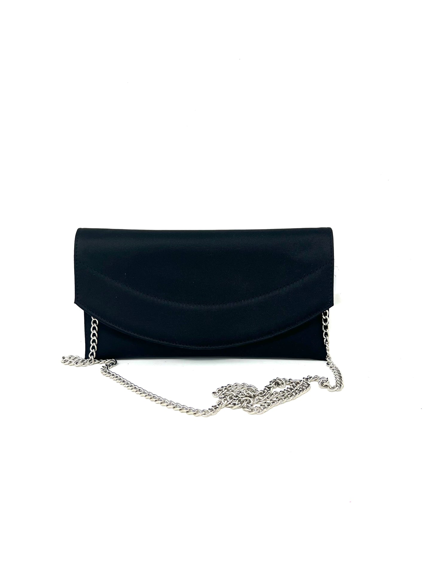 Pochette in raso nero -1708ne