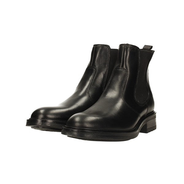 Chelsea boots neri in vera pelle -WH66H03