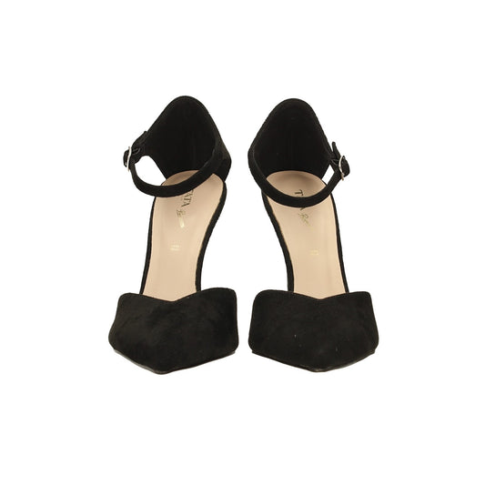 Decolletè nere in microfibra tacco a stiletto W21127N