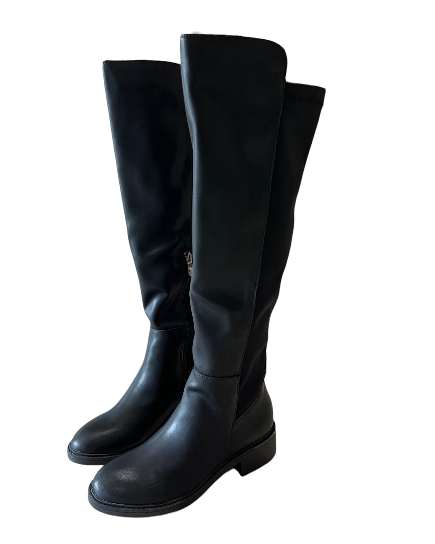 Stivale gambale stretch nero - B1703AN