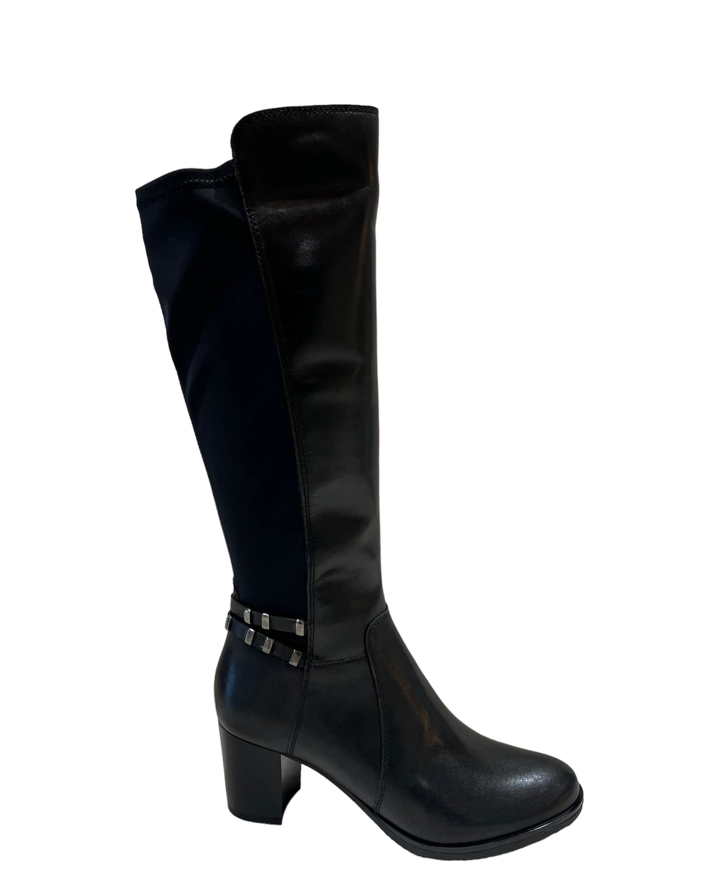 Stivale in pelle e lycra con accessorio - RS10621