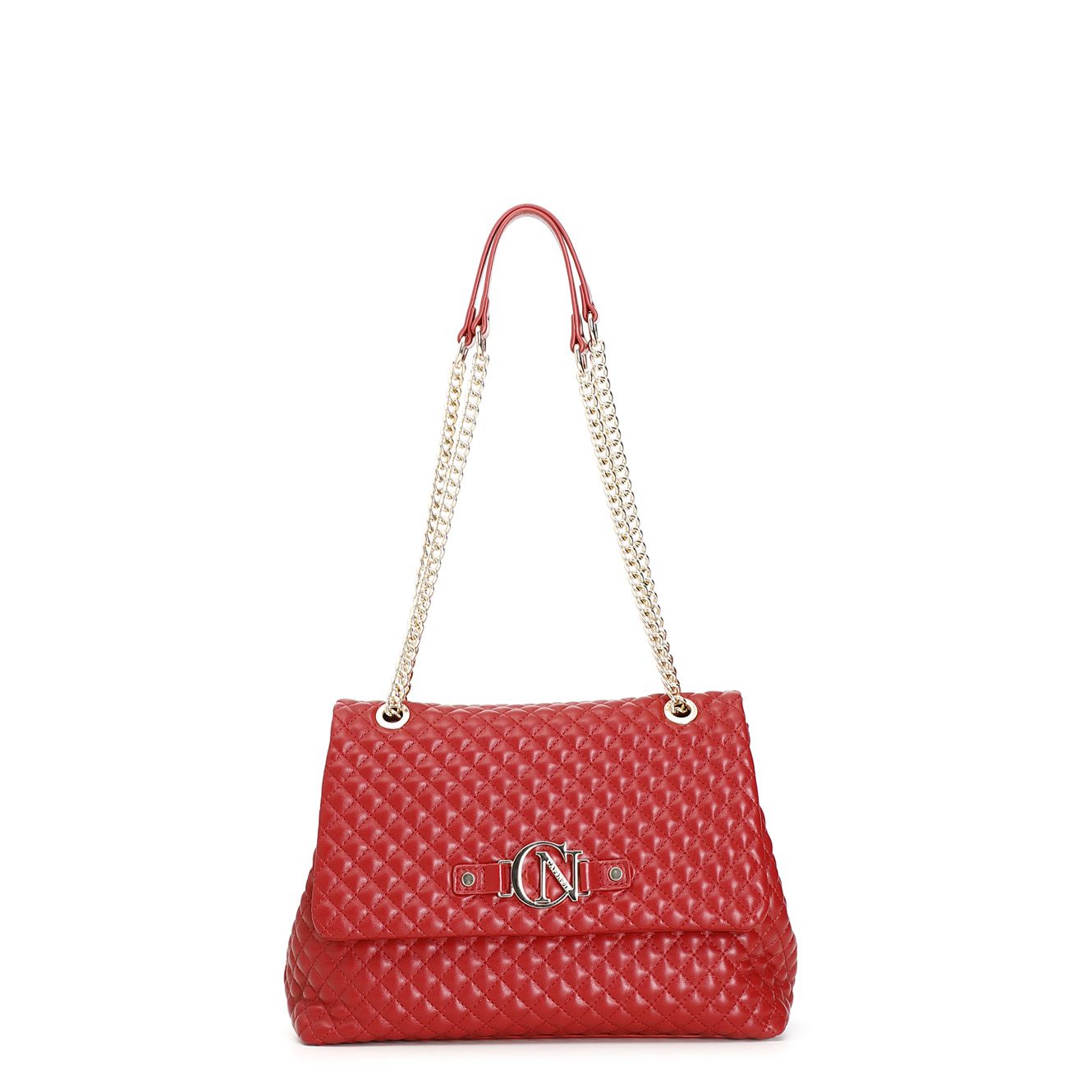 Cartella con trapuntatura rombi rossa -ZC0402R