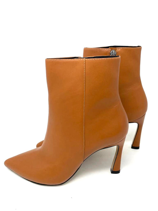 Stivaletto caramello tacco virgola - 1966ACA