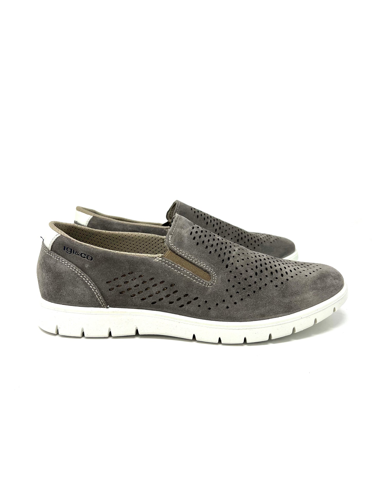 Slip on scamosciata peltro Igi e co -3614222