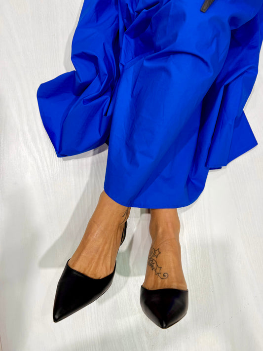 Slingback in pelle nero -Francescomilano -A0810AN