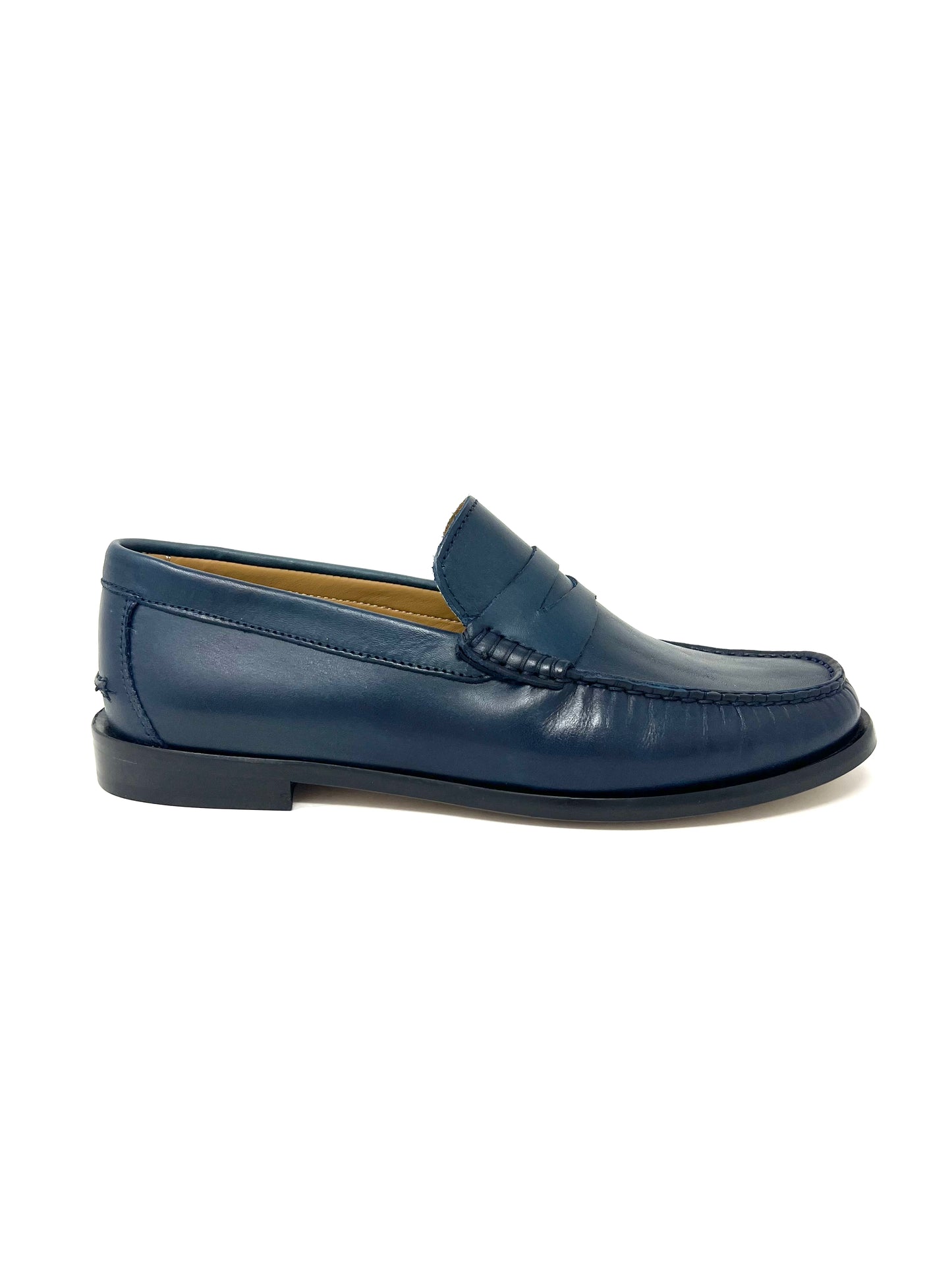 Mocassino blu in pelle Melluso -U18106