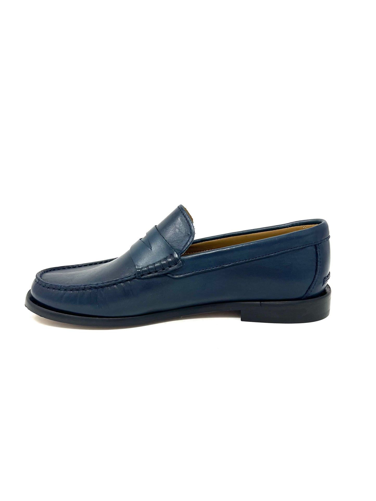 Mocassino blu in pelle Melluso -U18106