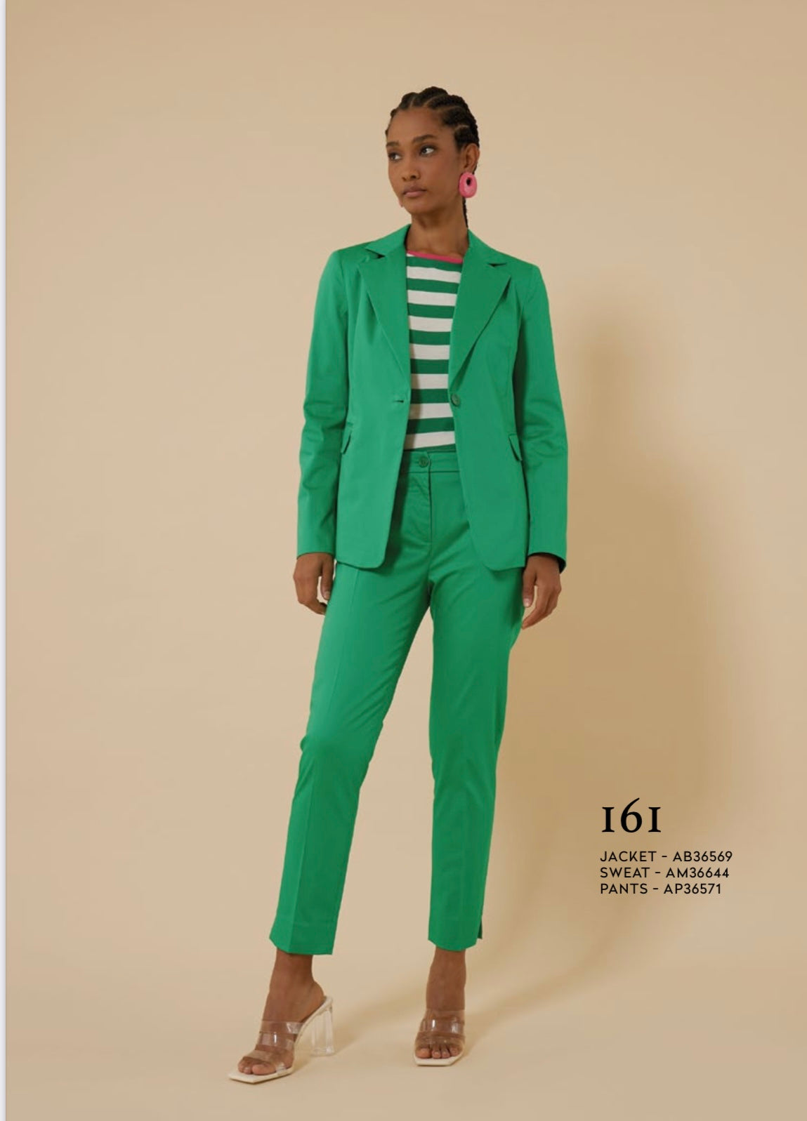 Pantalone in cotone basilico Artigli -P36570B