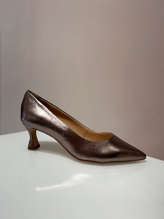 Décolleté in pelle metal onix - 1964B21