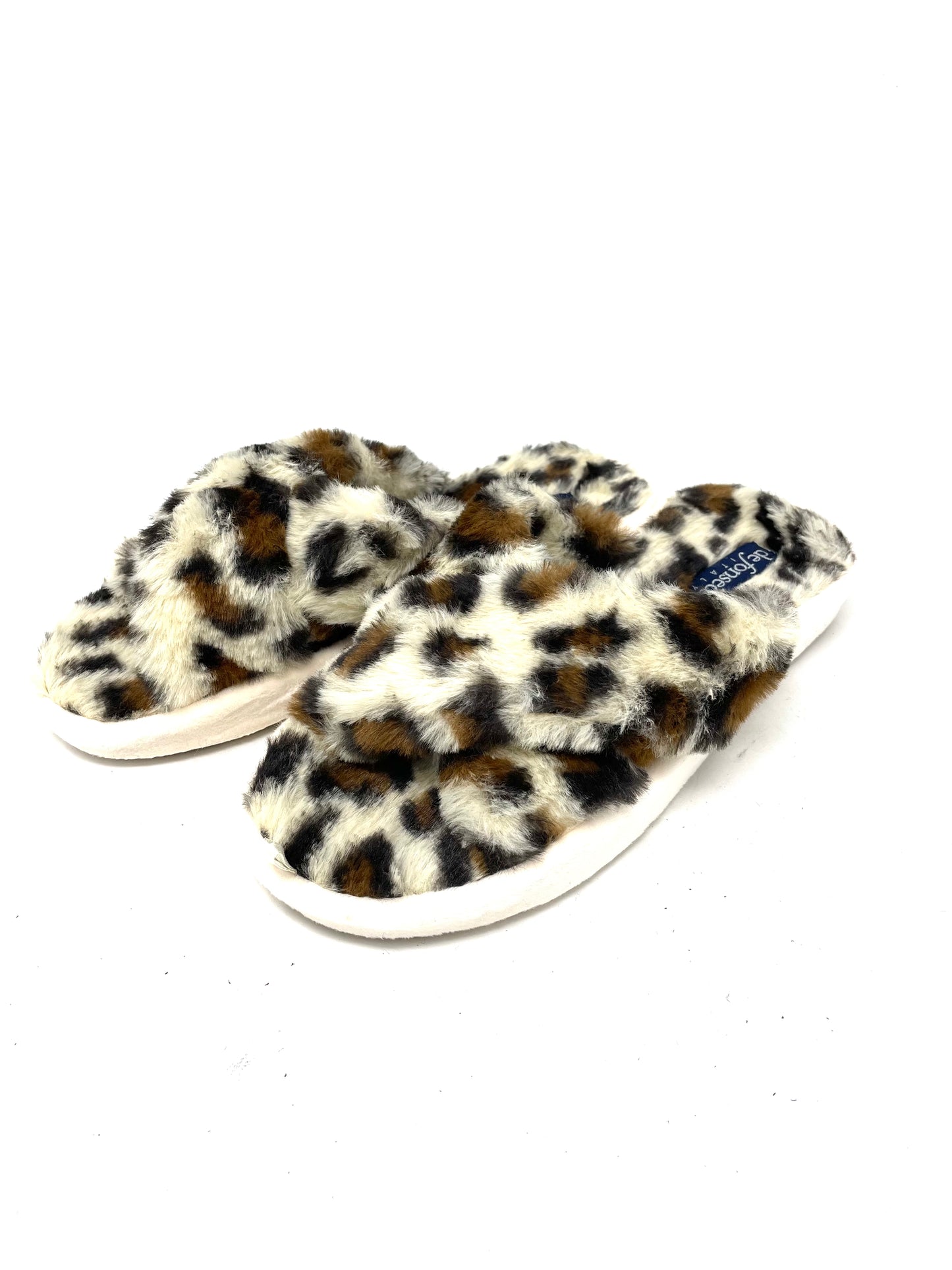Ciabatta incrociata peluche wild -W844BE