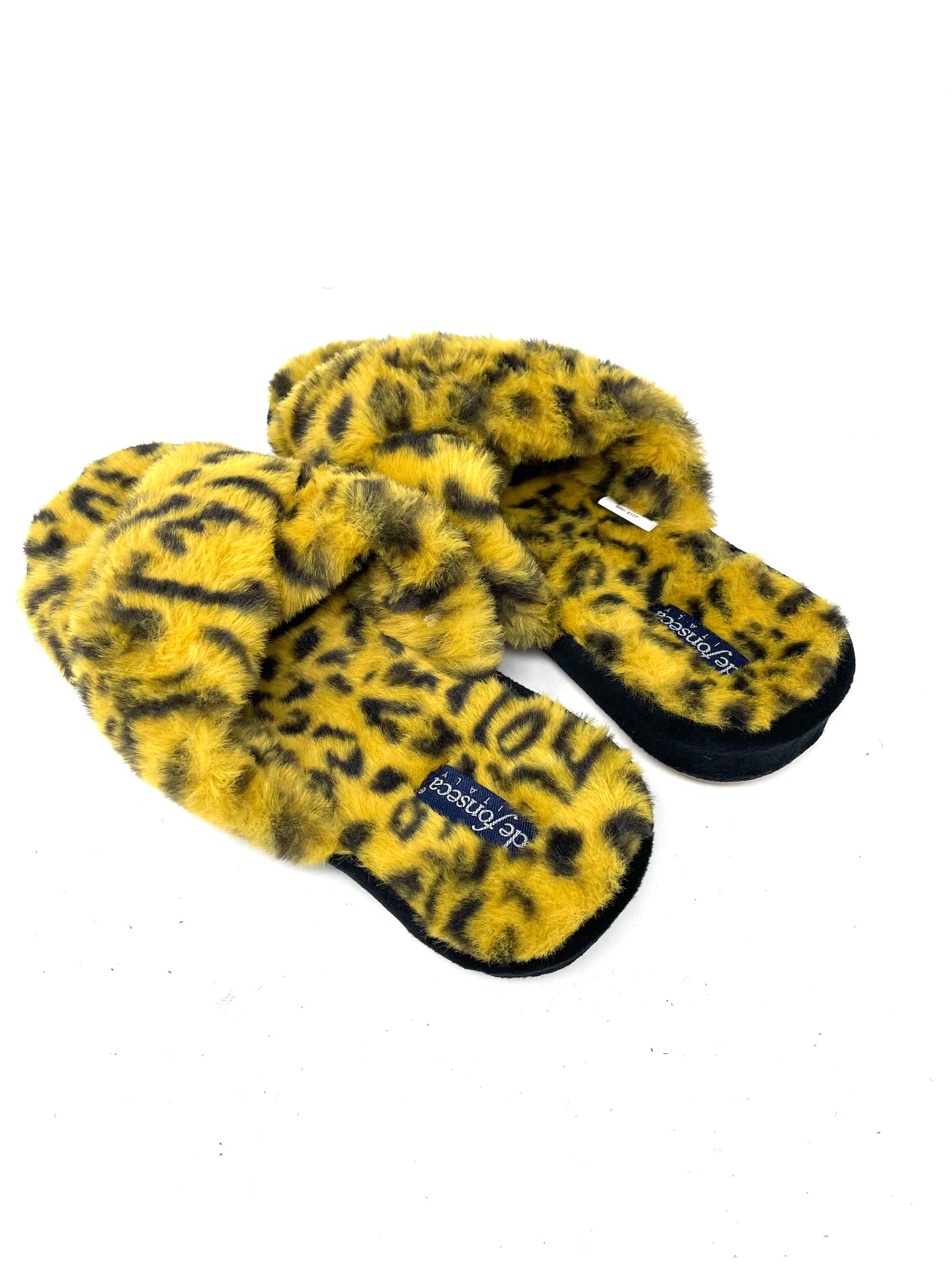 Ciabattine pelose maculate -W844GI