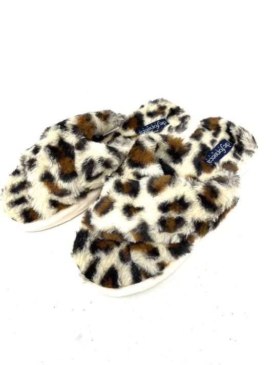 Ciabatta incrociata peluche wild -W844BE