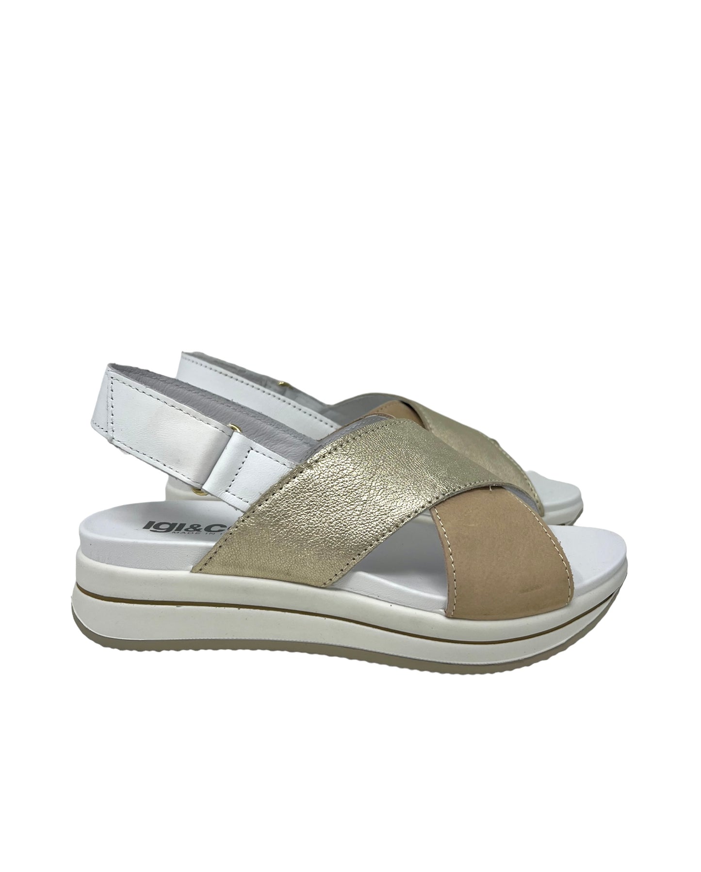 Sandalo fondo platform fasce incrociate - 3677200