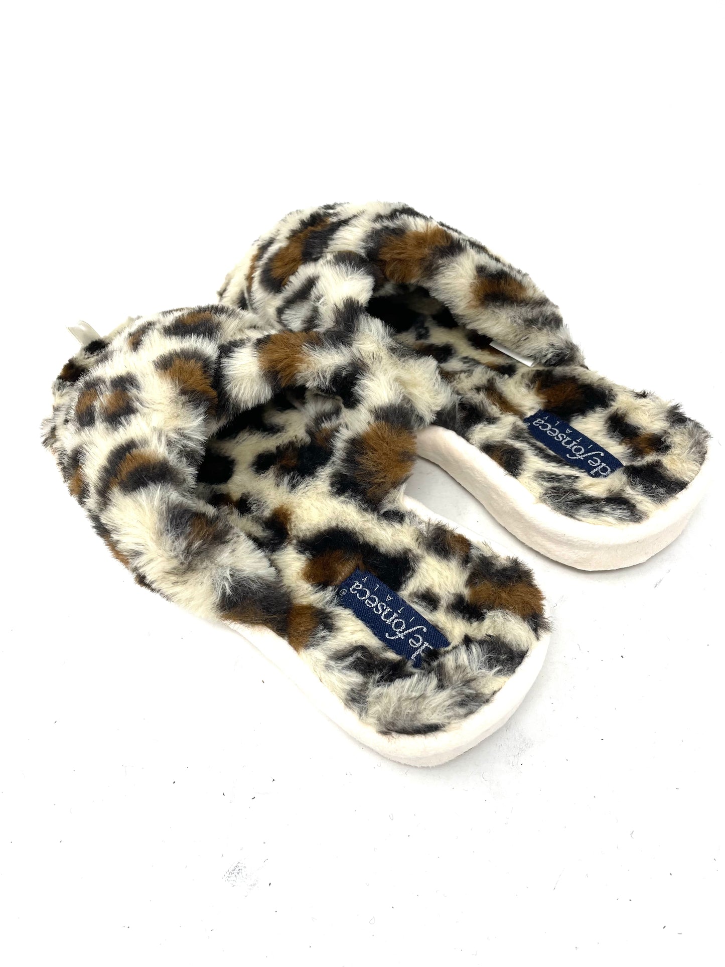 Ciabatta incrociata peluche wild -W844BE