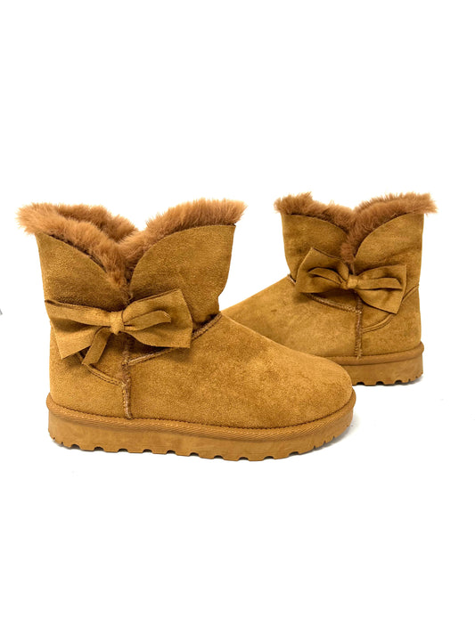 Stivaletto classic con pelo marrone