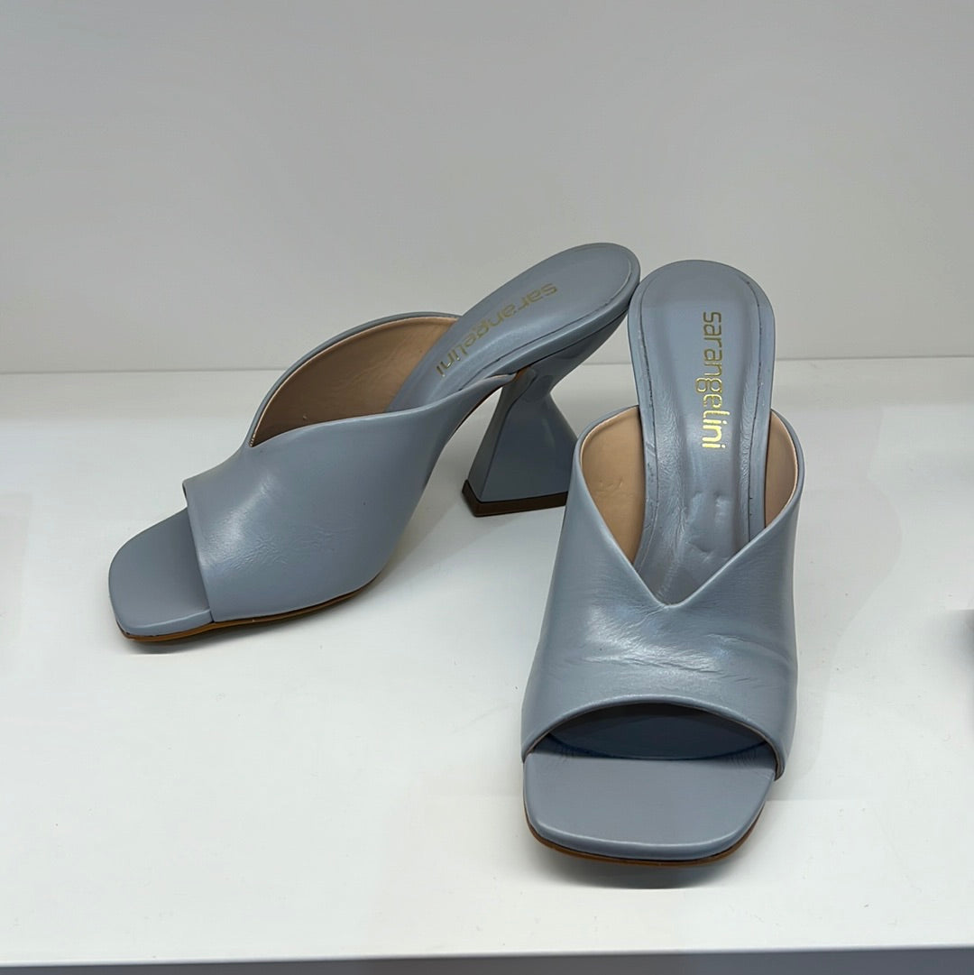 Mule tacco design vitello ghiaccio - 1800C37