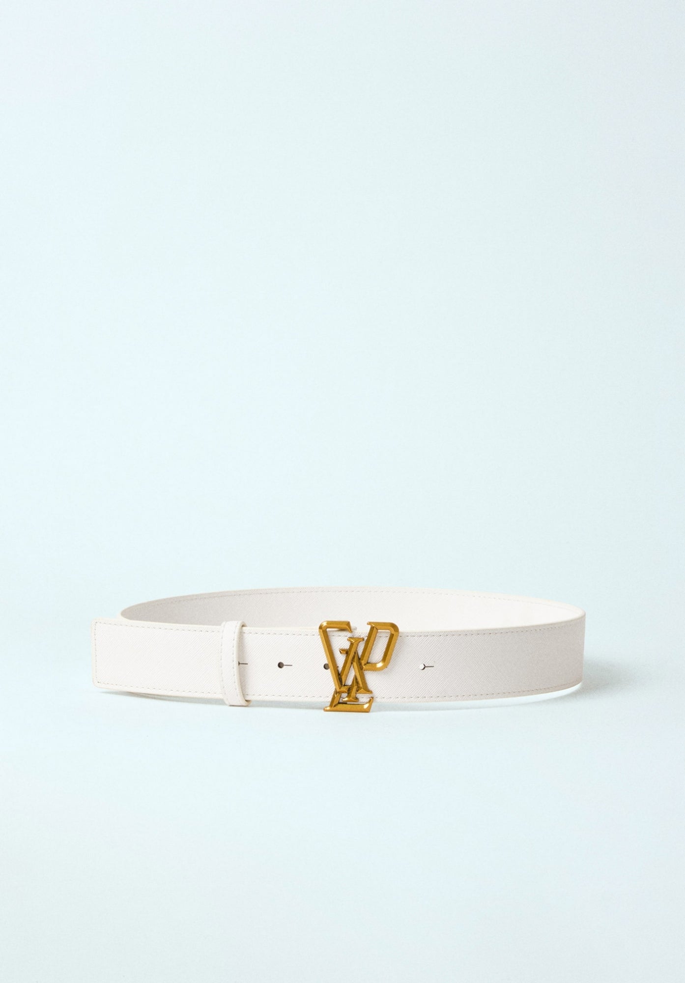 Cintura fibbia oro bianco logo