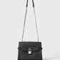 Reg Duffle Strap In Ecopelle Nero lucchetto Gaelle Paris -W01182