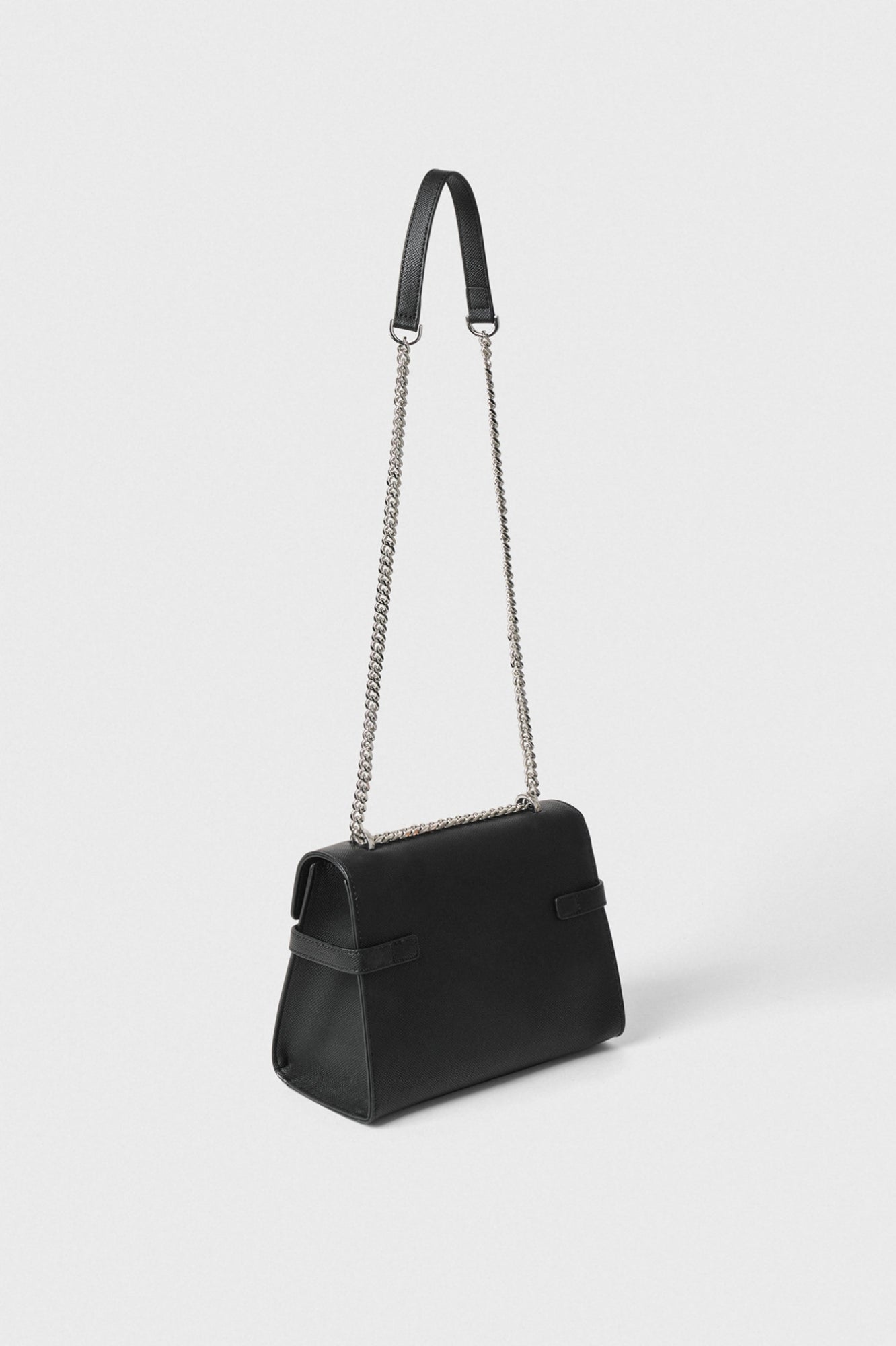 Reg Duffle Strap In Ecopelle Nero lucchetto Gaelle Paris -W01182