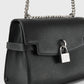 Reg Duffle Strap In Ecopelle Nero lucchetto Gaelle Paris -W01182