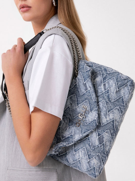 Gaelle Regular shoulder strap denim - V_W03103