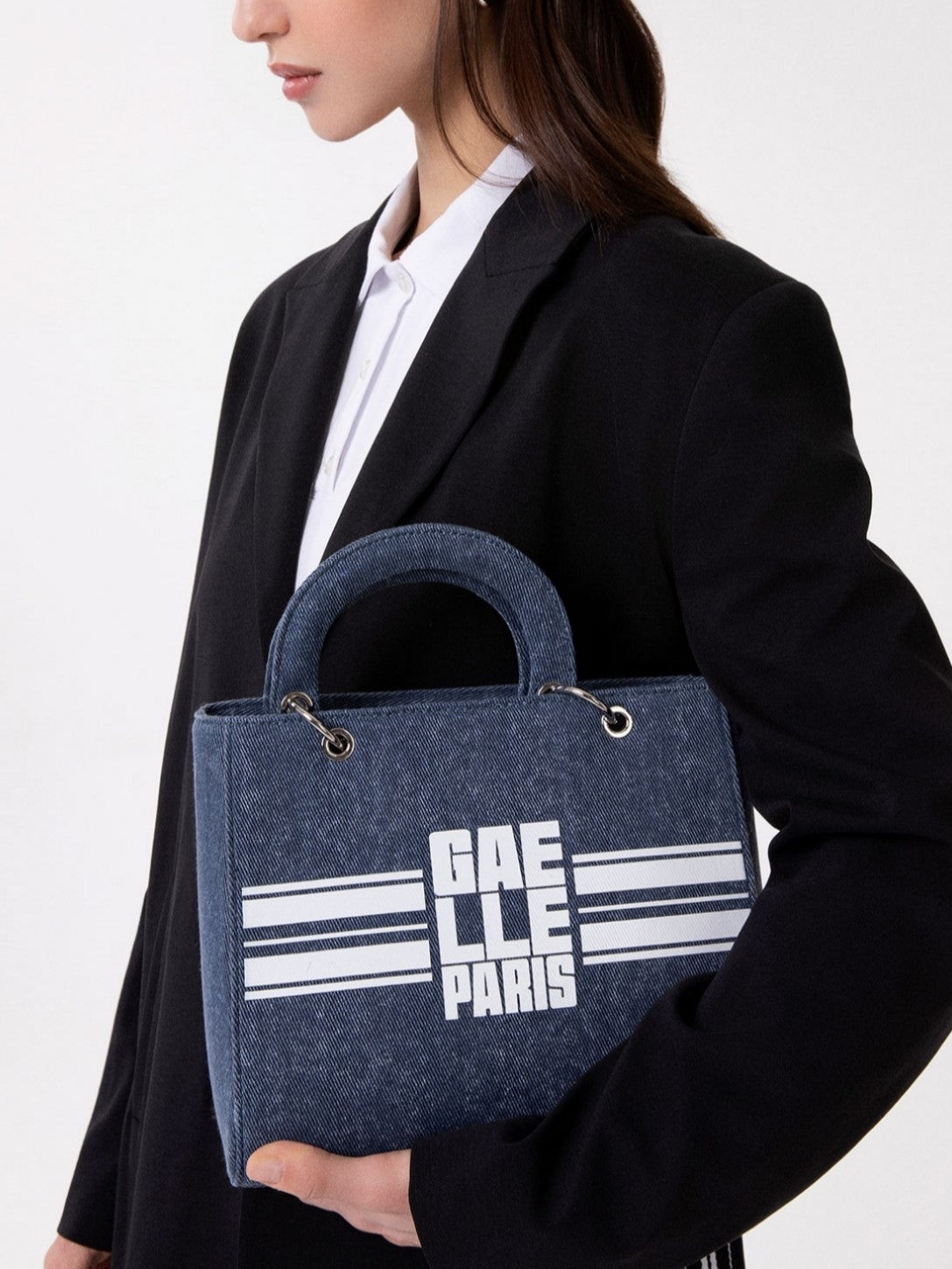 Gaelle Regular shoulder strap denim - V_W03112