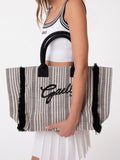 Gaelle Maxi shopper ricamo firma - V_W03190