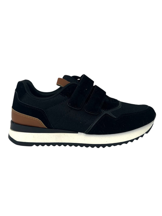 Sneakers in tessuto nero con strappi -MU1002