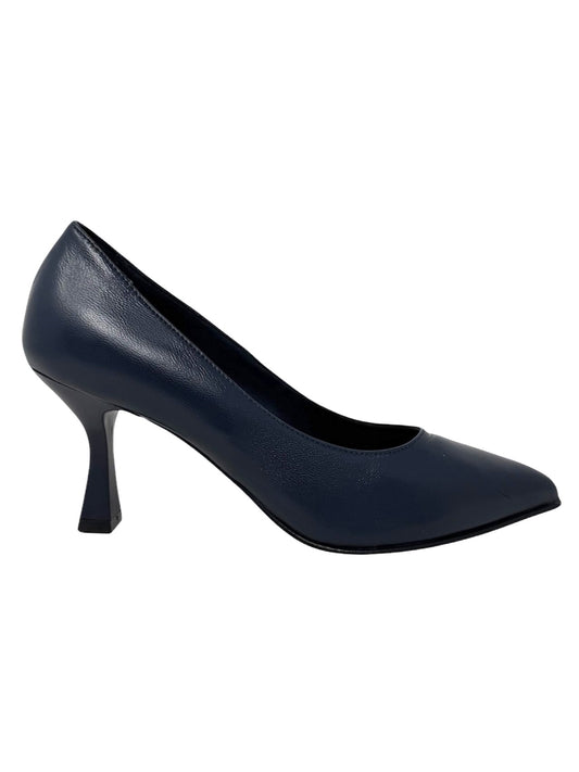 Decolletè blu in nappa tacco 7cm -ESTA70
