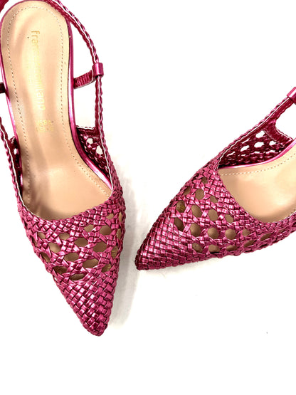 Slingback intreccio fucsia -A0820P