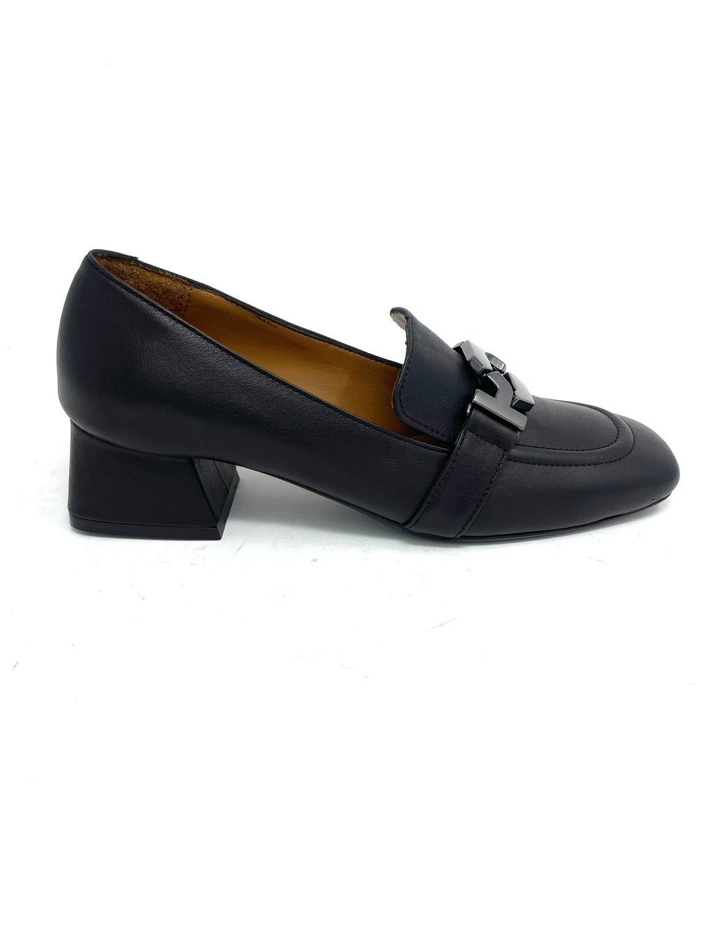 Mocassino con tacco nero- K59029