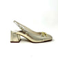 Slingback accessorio catena nappa platino -28M532P