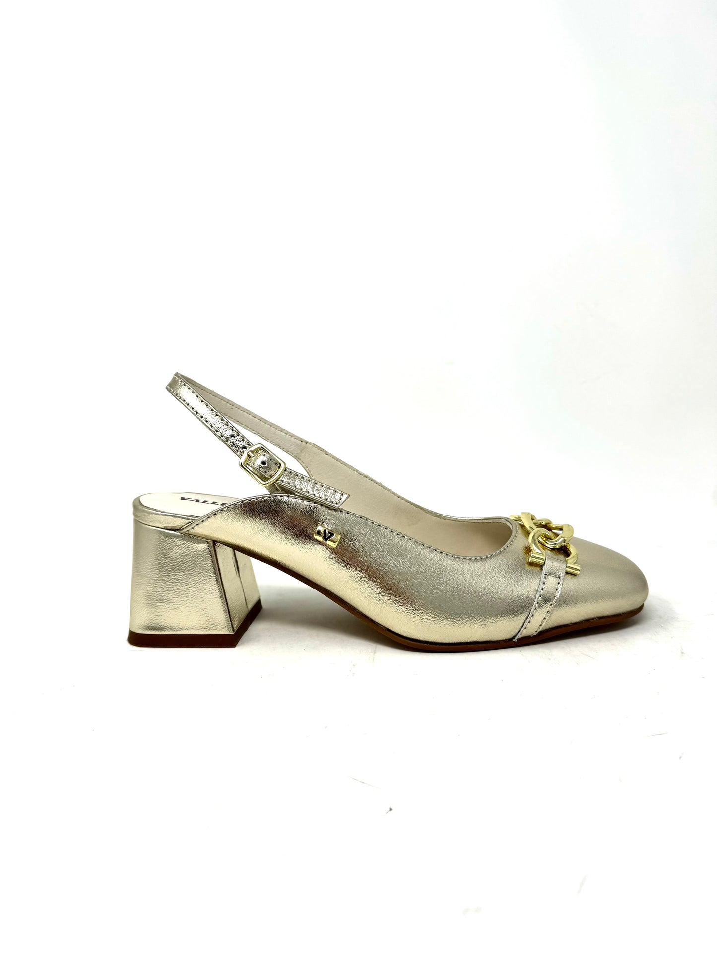 Slingback accessorio catena nappa platino -28M532P