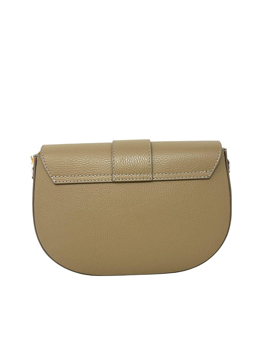 Borsa a mezzaluna in pelle taupe - 112430B