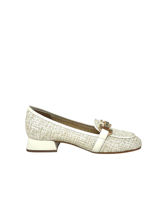 Mocassino con cinturino lounge beige -V105