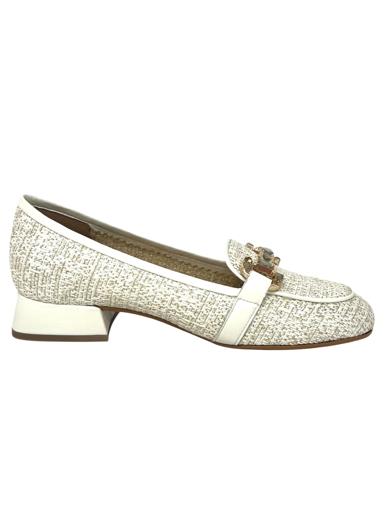 Mocassino con cinturino lounge beige -V105