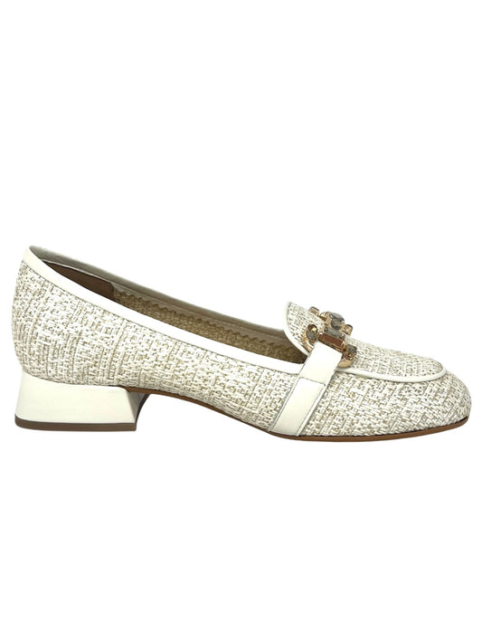Mocassino con cinturino lounge beige -V105