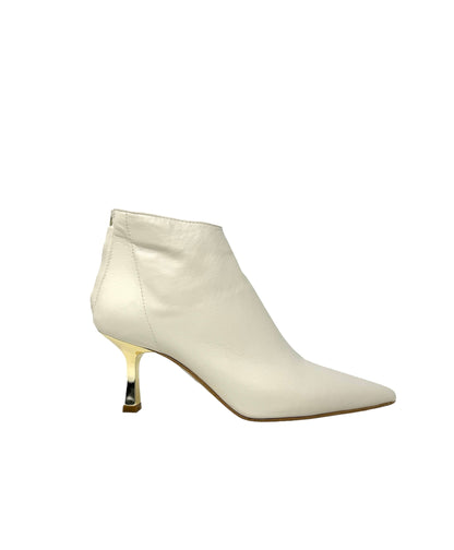 Tronchetto in pelle tacco oro -AT7100O