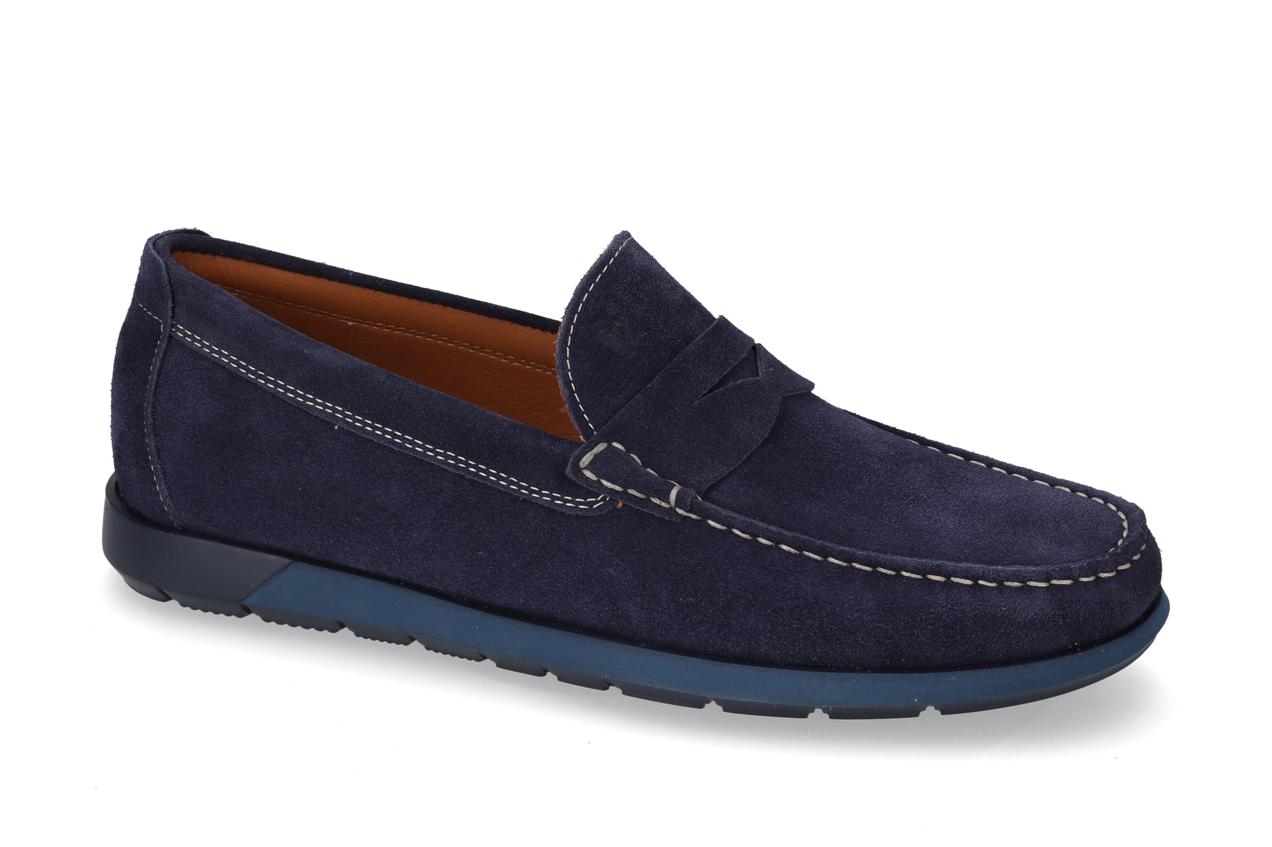 Mocassino in camoscio blu Valleverde V_11952