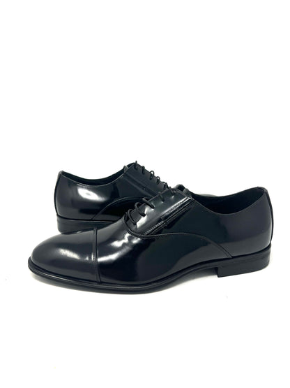 Francesina nero abrasivato cucitura in punta -225NE