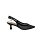 Slingback a rete con strass nero -GD196