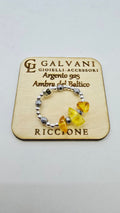 Anello argento 925 ambra del baltico v_G161