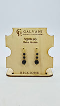 Orecchini argento 925 onice v_G17