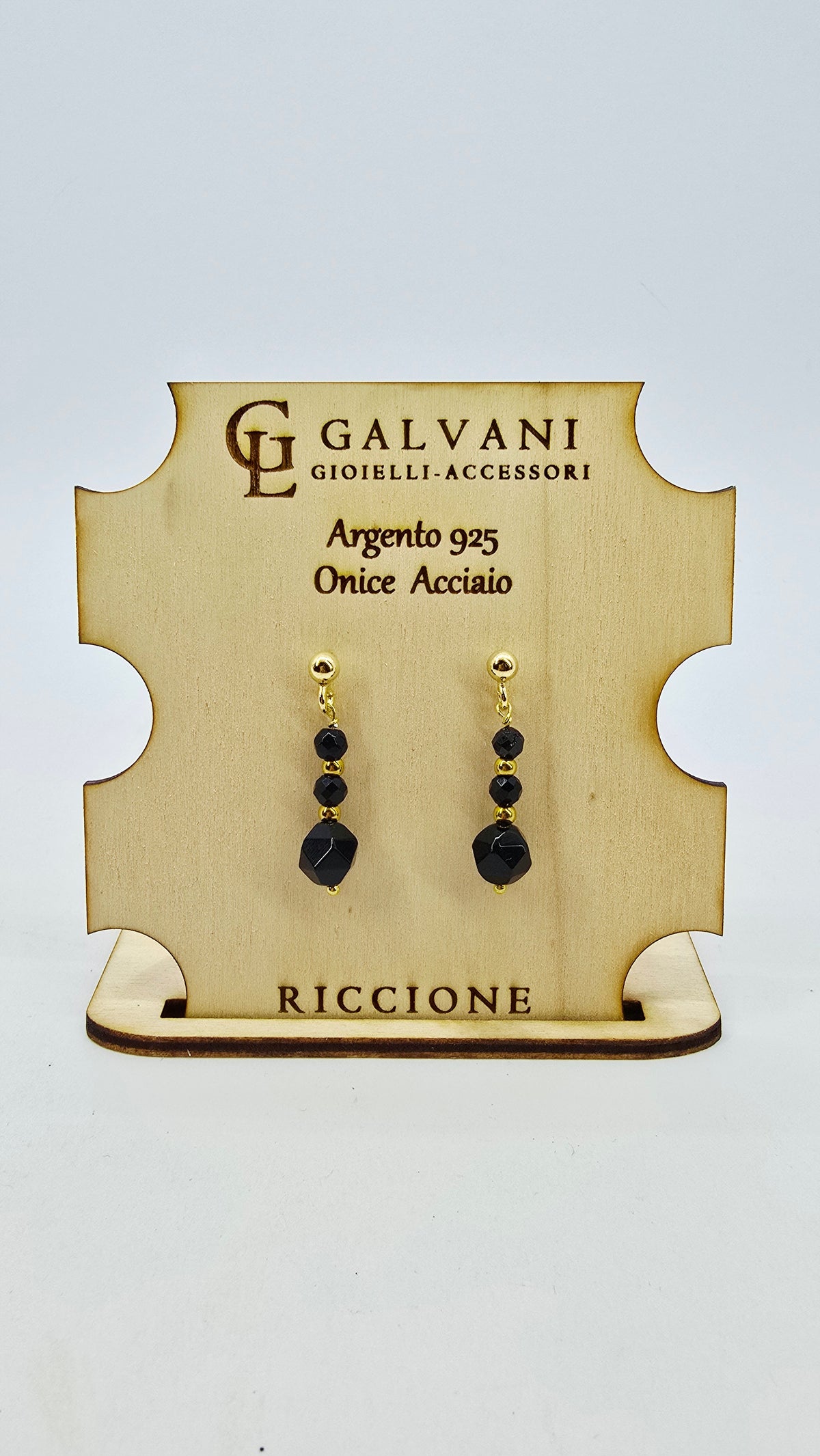 Orecchini argento 925 onice v_G17
