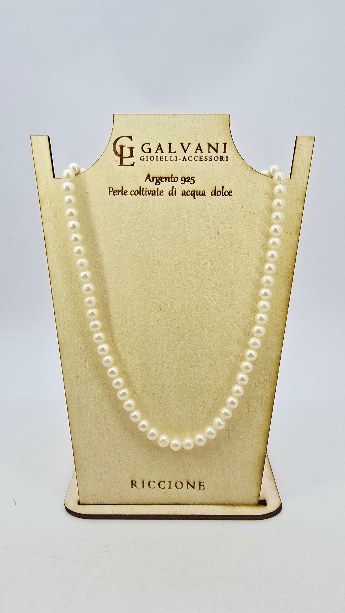 Collana in argento con di perle di acqua dolce V_187
