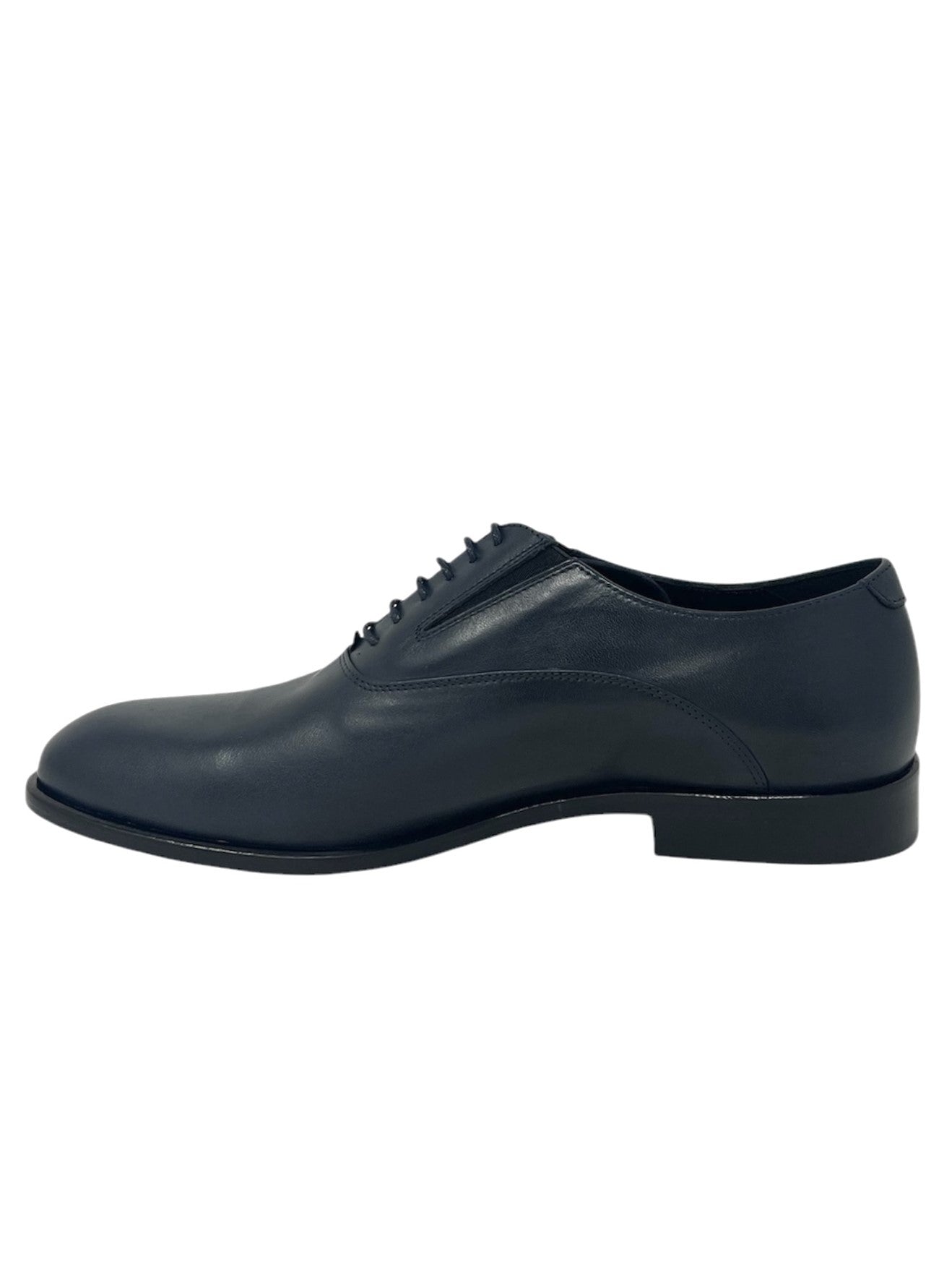 Derby uomo in pelle blu -U0885Z