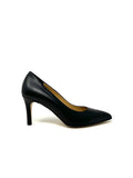 Décolleté in pelle nero tacco 7 cm -8301NE