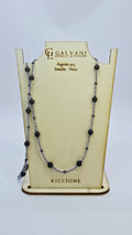 Collana in argento 925 in ematite onice e acciaio V_231