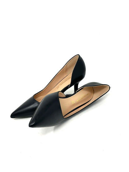 Décolleté aperta lato pelle nero -E0912AN