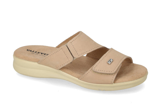 Ciabatta platform con strappi beige - V_25329